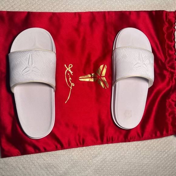 Nike White Slide Sandals
